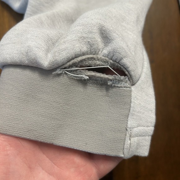 Gymshark Joggers Womens M Gray Fleece Sweatpants Drawstring Pockets Active *HOLE - Picture 3 of 16